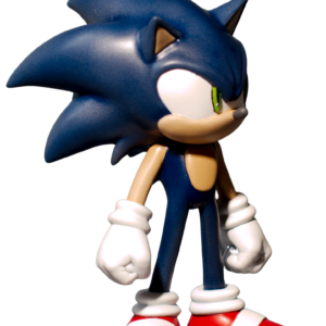 3D printed and hand-painted Sonic the Hedgehog figure