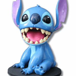 Hand-painted 3D printed Stitch figurine from Lilo and Stitch, showcasing his iconic blue fur and playful expression.