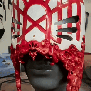 Unique Token Mask, expertly 3D printed and hand-painted, perfect for cosplay or collection.