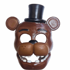 FNAF Freddy Fazbear Mask 3D printed and hand-painted cosplay prop