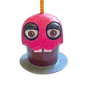 3D printed Pink Cupcake prop inspired by Five Nights at Freddy’s with hand-painted details