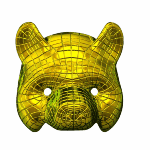 3D printed Squid Game golden bear mask – VIP cosplay accessory