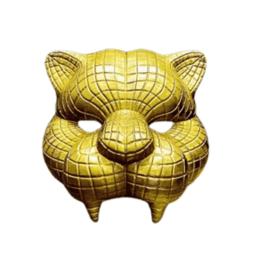 3D printed Squid Game tiger mask – golden VIP cosplay accessory