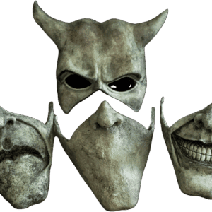 The Black Phone Grabber Mask is 3D printed with interchangeable faceplates for cosplay and collectors.